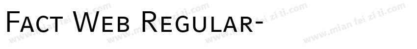 Fact Web Regular字体转换
